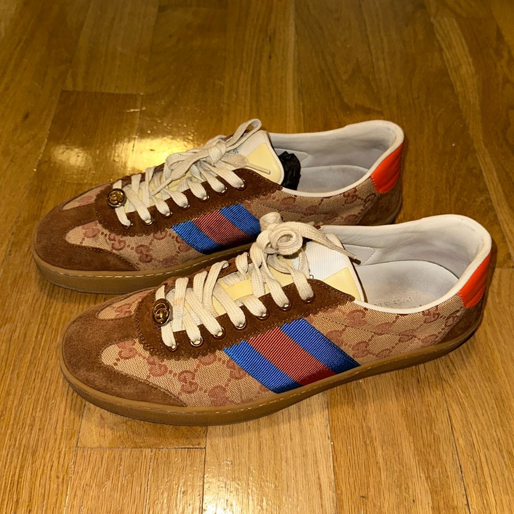Gucci GG Monogram Canvas Suede G74 Sneakers